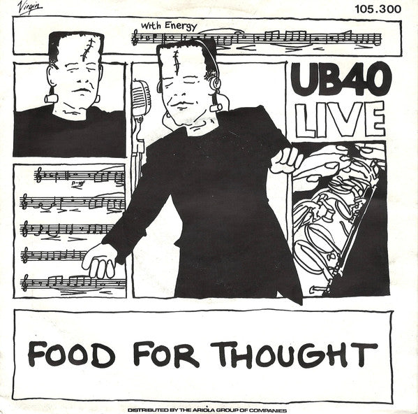 UB40 : Food For Thought (Live) (7", Single)