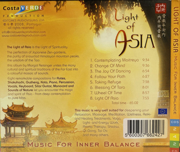 Margot Reisinger : Light Of Asia - Music For Inner Balance (CD, Album)