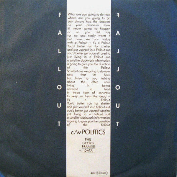 Data (2) : Fallout (7", Single)
