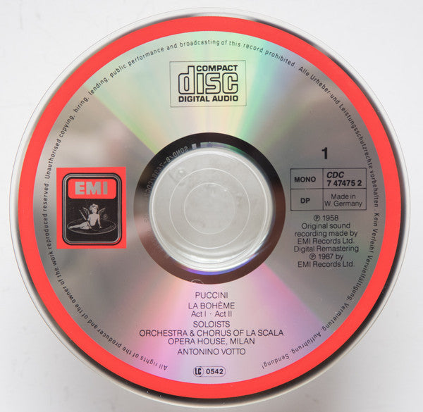 Giacomo Puccini : Orchestra Del Teatro Alla Scala E Coro Del Teatro Alla Scala Conductor: Antonino Votto Vocals: Maria Callas, Giuseppe di Stefano, Rolando Panerai, Anna Moffo : La Bohème (2xCD, Album, Mono, RE, RM + Box, + B)