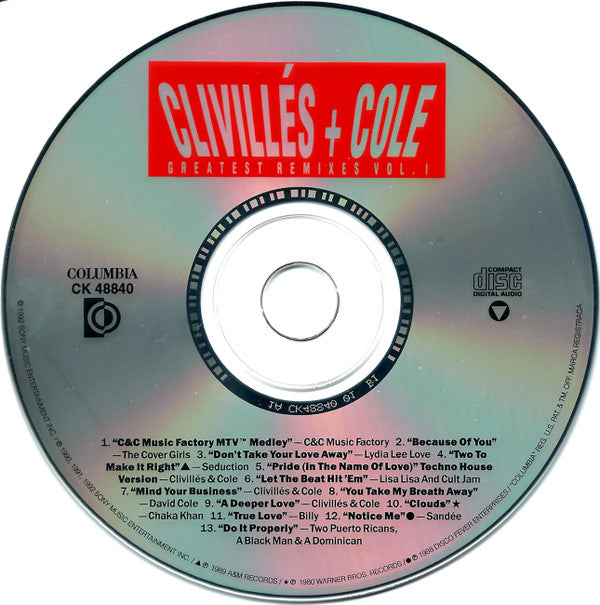 Clivillés & Cole : Greatest Remixes Vol. 1 (CD, Comp)