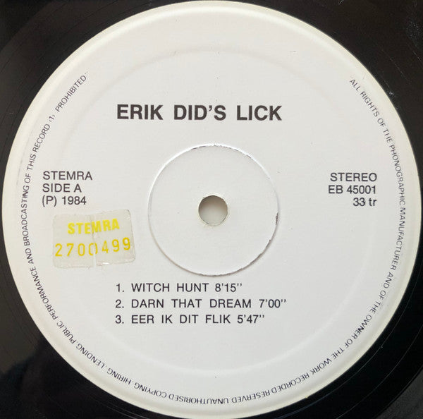 Eric Did' S Lick : Eric Did' S Lick (LP, Album)