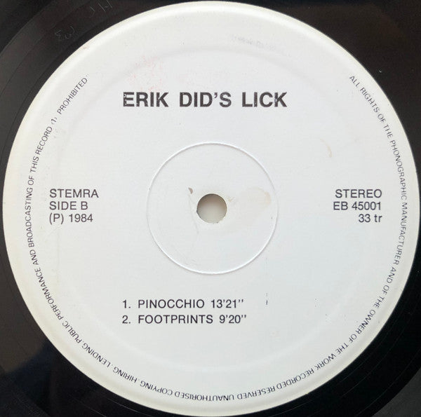 Eric Did' S Lick : Eric Did' S Lick (LP, Album)