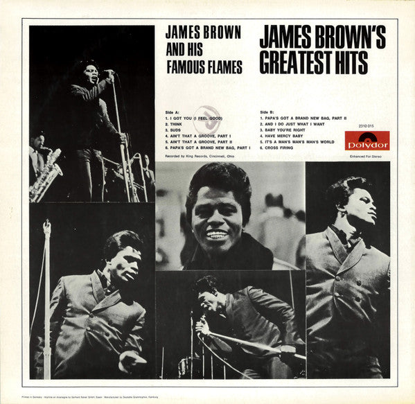 James Brown & The Famous Flames : James Brown's Greatest Hits (LP, Comp)