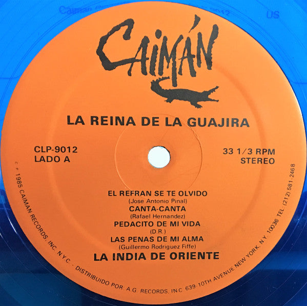 La India De Oriente : La Reina De La Guajira (LP, blu)