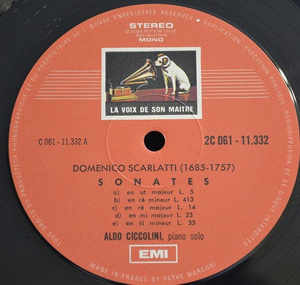 Domenico Scarlatti, Aldo Ciccolini : Sonates pour Piano (LP, Album, RE)