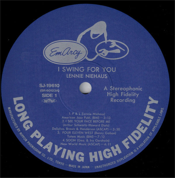 Lennie Niehaus : I Swing For You (LP, Album, RE)