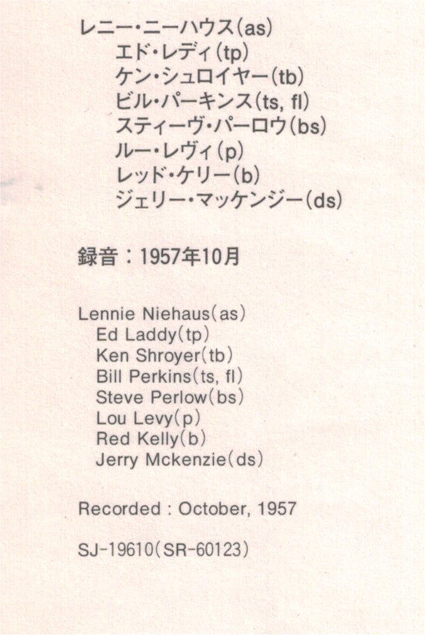Lennie Niehaus : I Swing For You (LP, Album, RE)