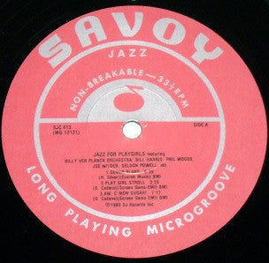 Billy Ver Planck Orchestra : Jazz For Playgirls (LP, Album, RE)