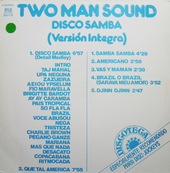 Two Man Sound : Disco Samba (Versión Integra) (LP, Album)