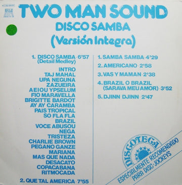 Two Man Sound : Disco Samba (Versión Integra) (LP, Album)