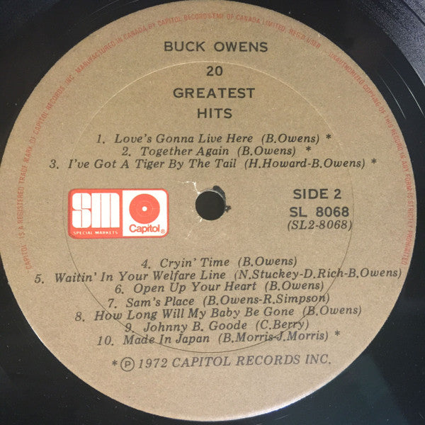 Buck Owens : 20 Greatest Hits (LP, Comp, RE)