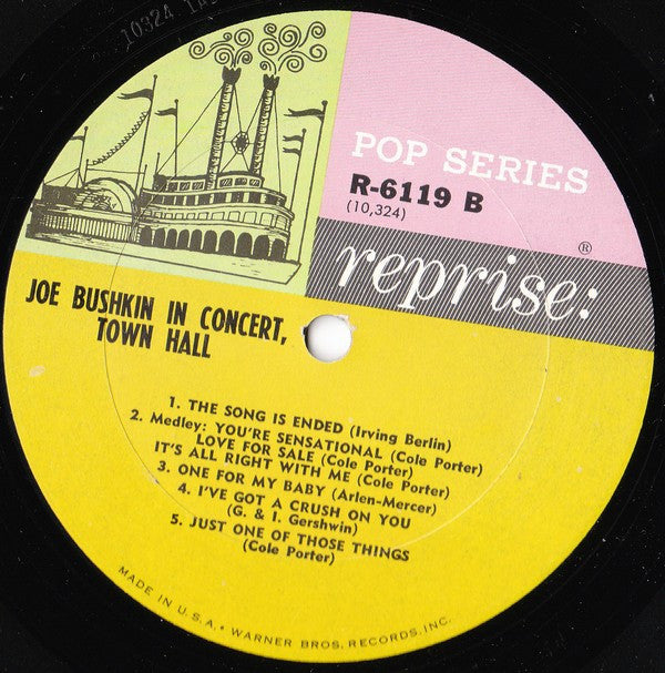 Joe Bushkin : In Concert, Town Hall (LP, Album, Mono)