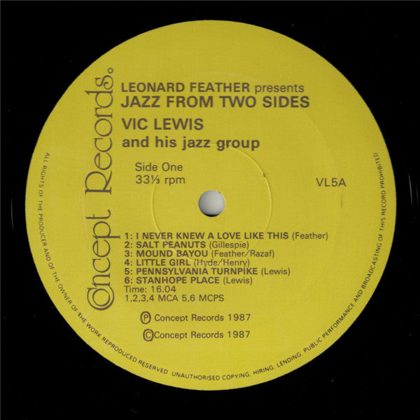 Leonard Feather Presents Vic Lewis & His Jazz Group, Jack Marshall & His Jazz Group : Jazz From Two Sides (LP, RE)