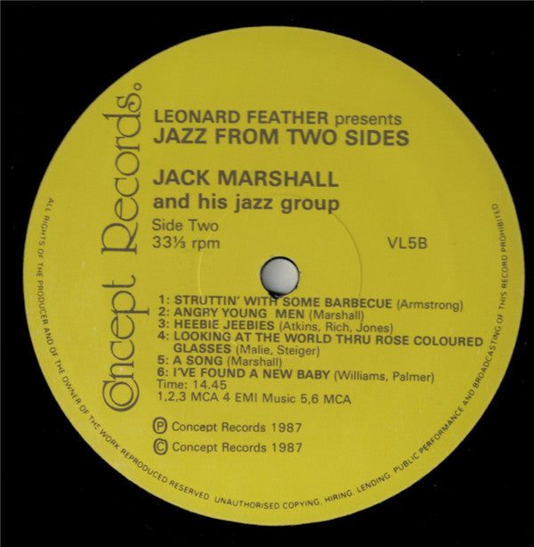 Leonard Feather Presents Vic Lewis & His Jazz Group, Jack Marshall & His Jazz Group : Jazz From Two Sides (LP, RE)