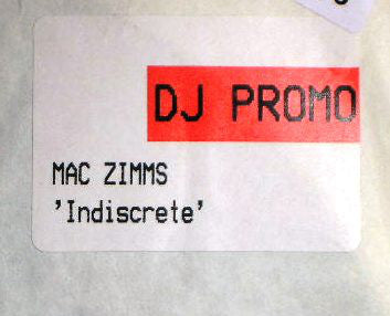 Mac Zimms : Indiscrete (12", S/Sided, Promo, W/Lbl)