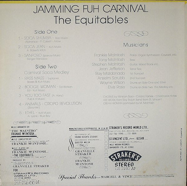 The Equitables : Jamming Fuh Carnival  (LP)