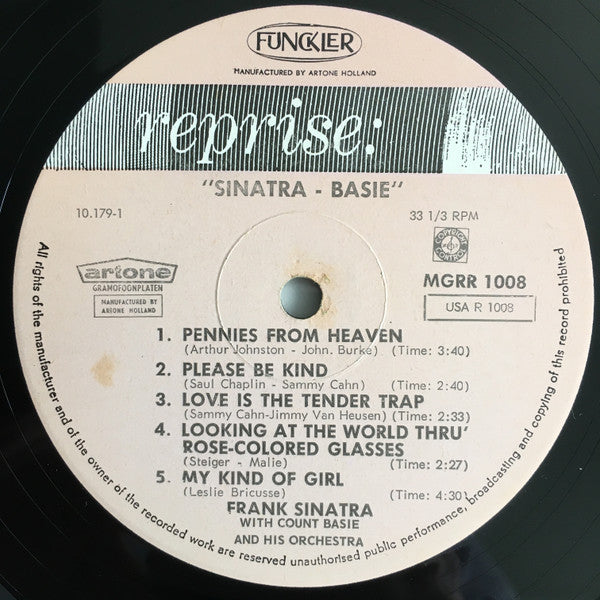 Frank Sinatra - Count Basie : Sinatra-Basie: An Historic Musical First (LP, Album, Mono)