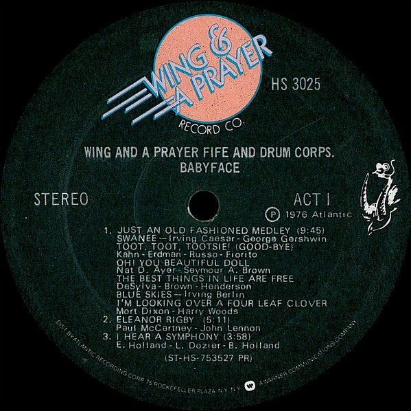 Wing And A Prayer Fife And Drum Corps. : Babyface (LP, Album, PR )