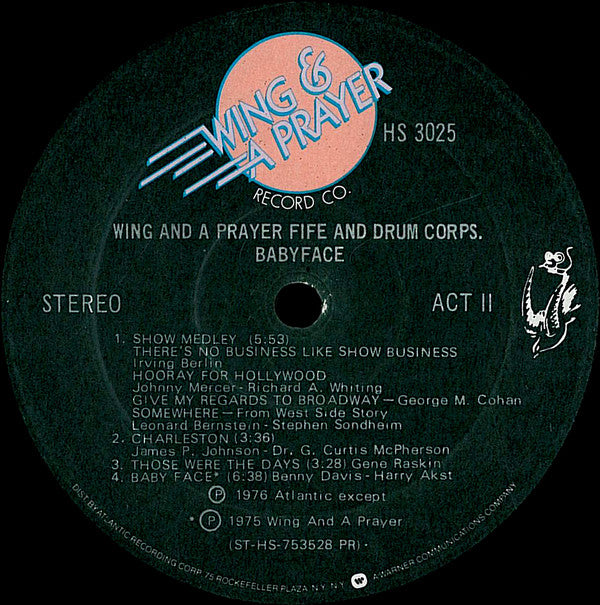 Wing And A Prayer Fife And Drum Corps. : Babyface (LP, Album, PR )