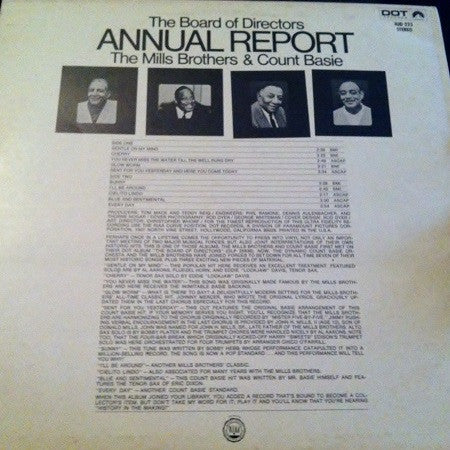The Mills Brothers & Count Basie : The Board Of Directors Annual Report (LP, Album)