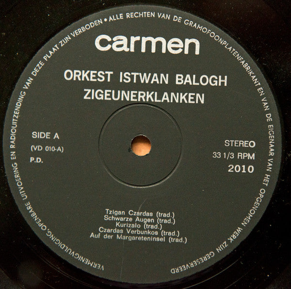 Orkest Istwan Balogh : Zigeunerklanken (LP, Album)