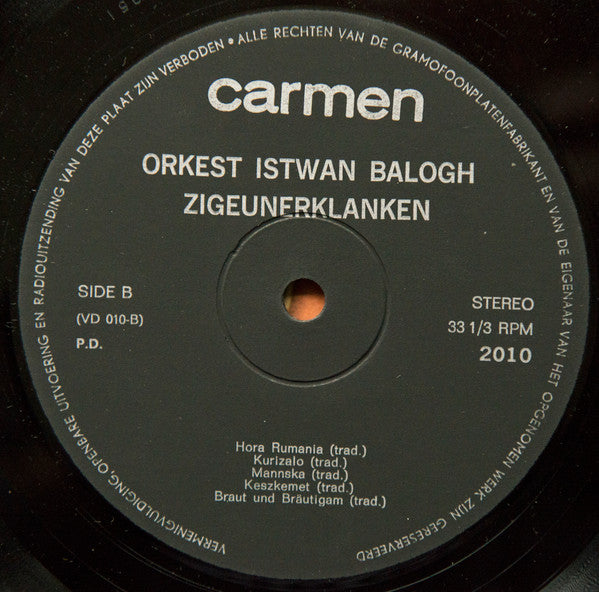 Orkest Istwan Balogh : Zigeunerklanken (LP, Album)