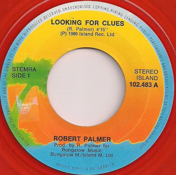 Robert Palmer : Looking For Clues (7", Single, Ora)