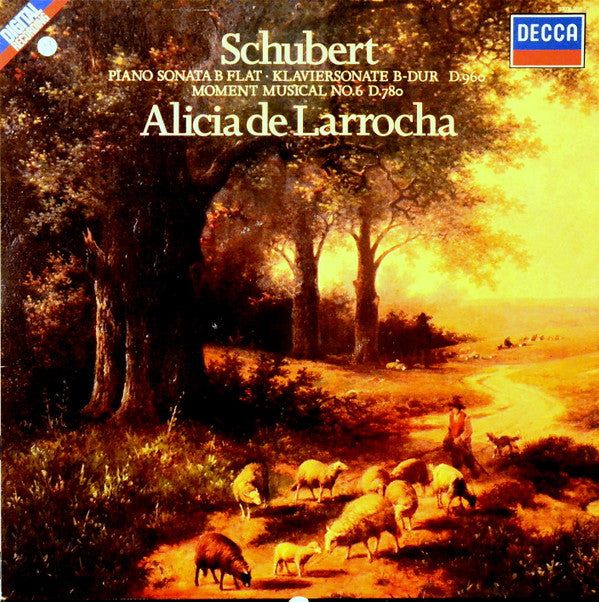 Franz Schubert - Alicia De Larrocha : Piano Sonata B Flat, D.960 • Moment Musical No.6, D.780 (LP, Album)