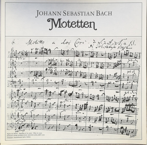 Johann Sebastian Bach, Regensburger Domspatzen, Hanns-Martin Schneidt : Motetten (Box, Album + 2xLP)