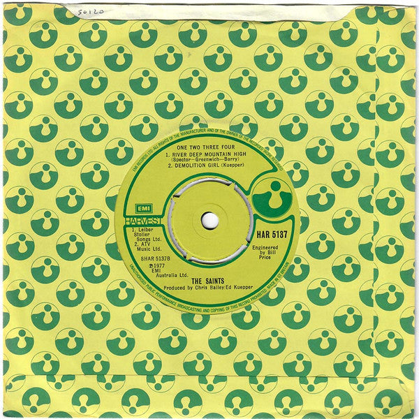 The Saints (2) : One Two Three Four (7", EP, Com)