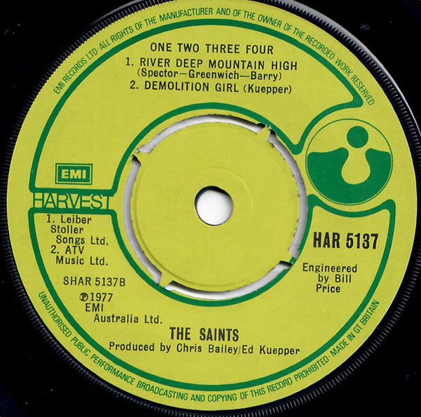 The Saints (2) : One Two Three Four (7", EP, Com)