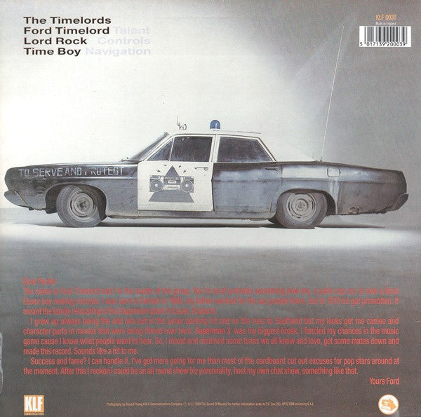 The Timelords : Doctorin' The Tardis (12", Single, Bar)