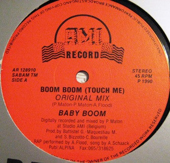 Baby Boom : Boom Boom Touch Me (12")
