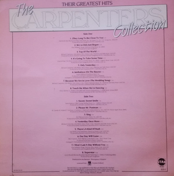 The Carpenters* : The Collection - Their Greatest Hits (LP, Comp)