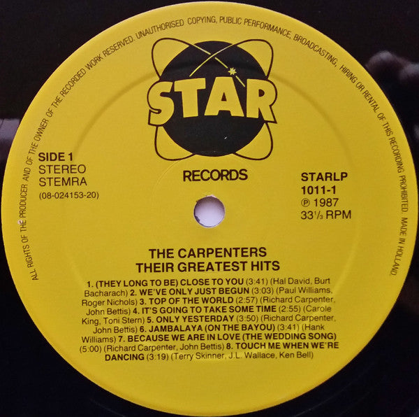 The Carpenters* : The Collection - Their Greatest Hits (LP, Comp)