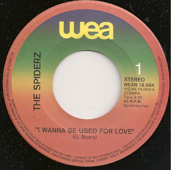The Spiderz : I Wanna Be Used For Love (7", Single)
