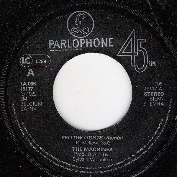 The Machines : Yellow Lights (7", Single)