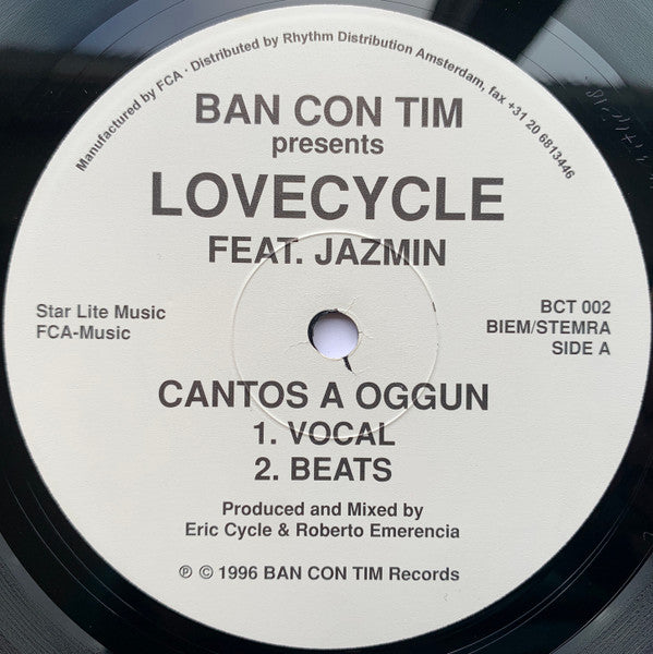 Lovecycle Feat. Jazmin* : Cantos A Oggun (12")