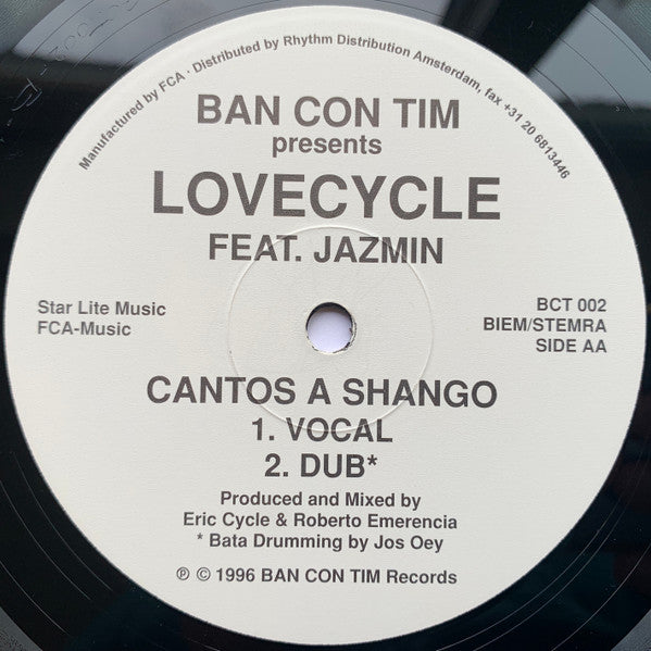 Lovecycle Feat. Jazmin* : Cantos A Oggun (12")
