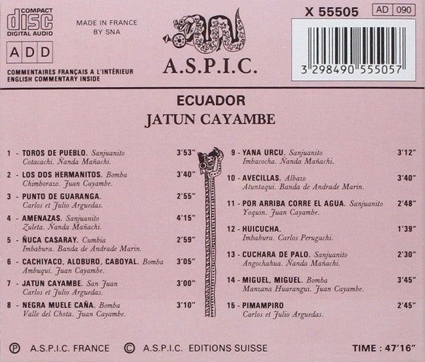 Various : Ecuador - Jatun Cayambe (CD)