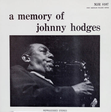 Johnny Hodges : A Memory Of Johnny Hodges (LP, Album, RE)