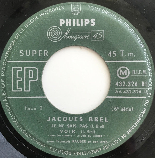 Jacques Brel : 6e Série (7", EP, RE)