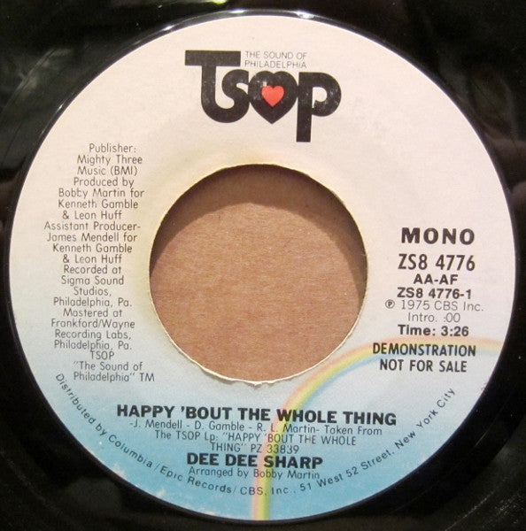 Dee Dee Sharp : Happy 'Bout The Whole Thing (7", Mono, Promo)