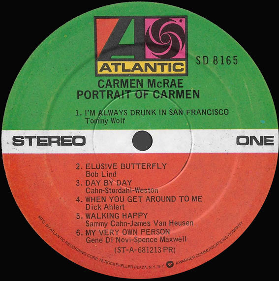 Carmen McRae : Portrait Of Carmen (LP, Album, RE)