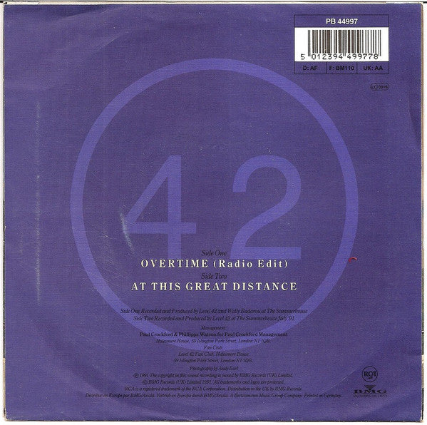 Level 42 : Overtime (7")