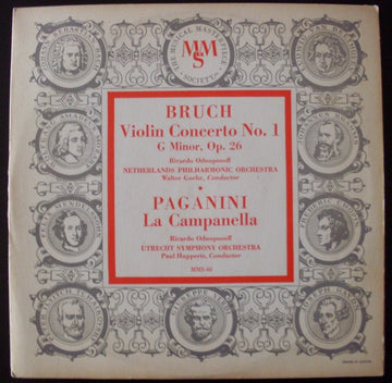 Nederlands Philharmonisch Orkest, Walter Goehr , Conductor - Utrechts Stedelijk Orkest ,  Paul Hupperts , Conductor - Violinist,  Ricardo Odnoposoff : Bruch - Violin Concerto No. 1 G Minor, Op. 26 -  Paganini - La Campanella (10", Mono)