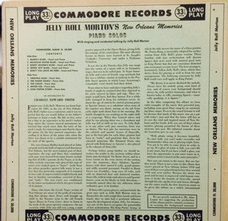 Jelly Roll Morton : New Orleans Memories (LP, Album, Mono)