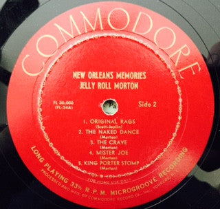 Jelly Roll Morton : New Orleans Memories (LP, Album, Mono)