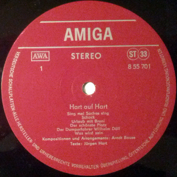 Jürgen Hart : Sing, Mei Sachse, Sing / Hart Auf Hart (LP, Album)